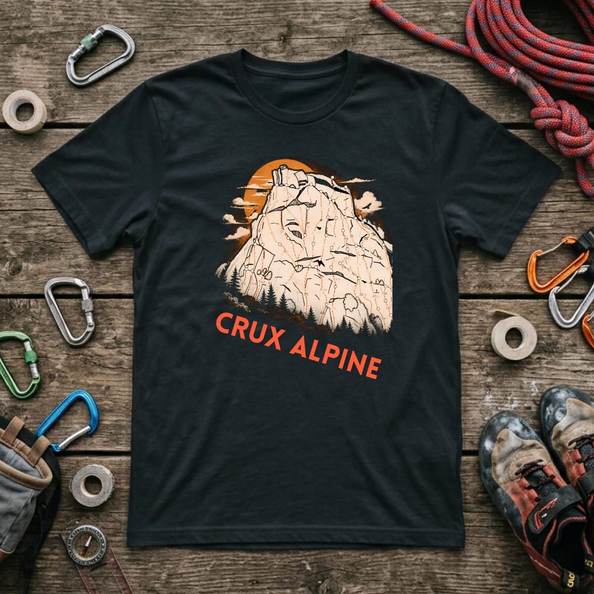 Lines on the Wall | Rock Climbing T-Shirt